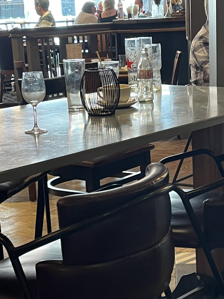 Cjaythomas's tweet photo. @henryscafebar been here an hour and the tables haven’t been cleared! The mojito was a mixer and not very nice! You used to be high end what happened? #weatherspoonsiscleaner https://t.co/zJO2KpDSdr