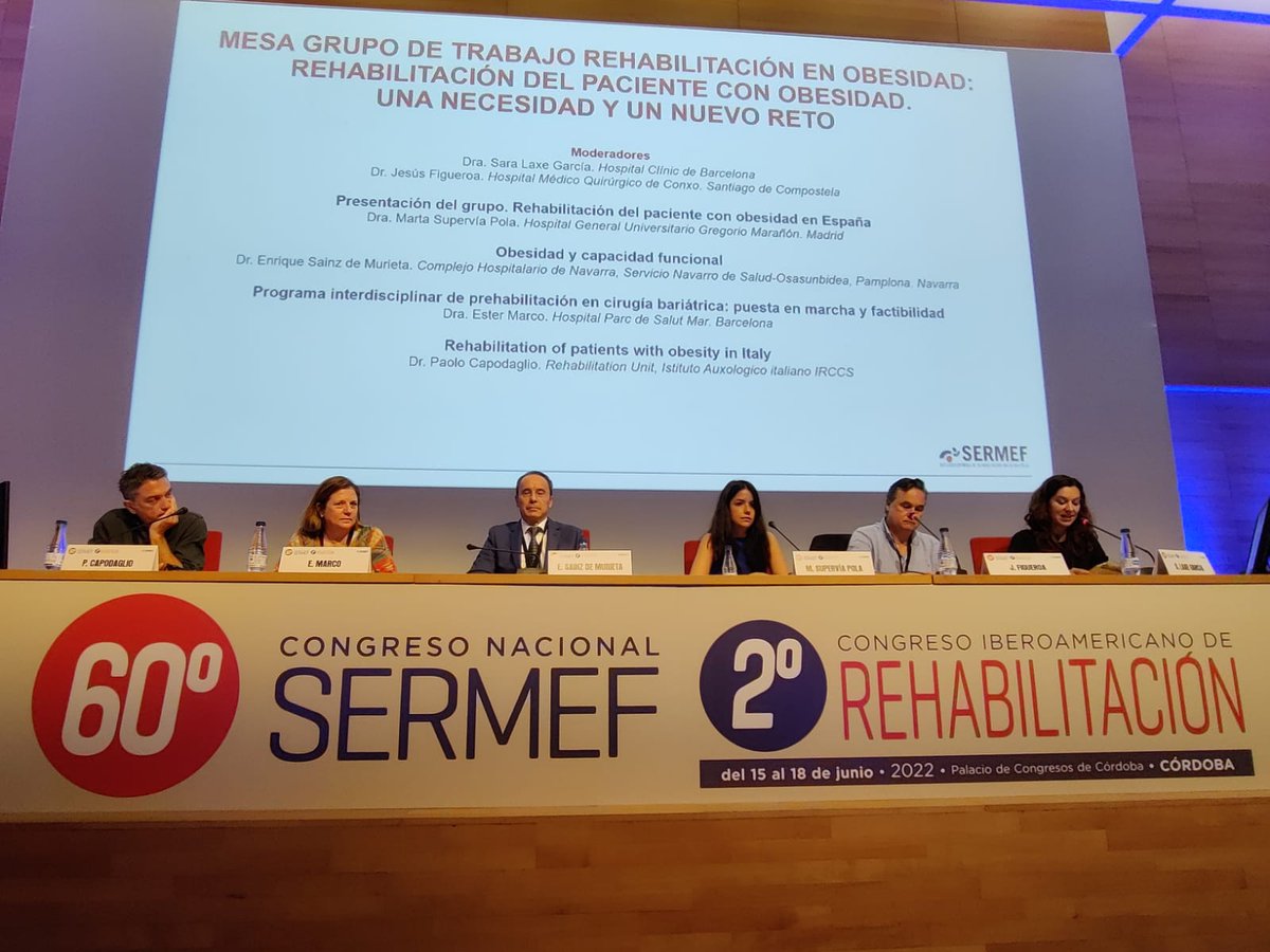 SERMEF_es's tweet photo. 🚨 L@s Médic@s rehabilitadores advierten “Aumenta de forma alarmante la discapacidad por secuelas de patologías asociadas a la #obesidad en España”
Entre las principales patologías se encuentran:
💓 Cardiopatía
🧠 Ictus
😩 Dolor lumbar 

#SERMEF22 #MedicinaFisicaYRehabilitacion https://t.co/HZVUqvaN1n