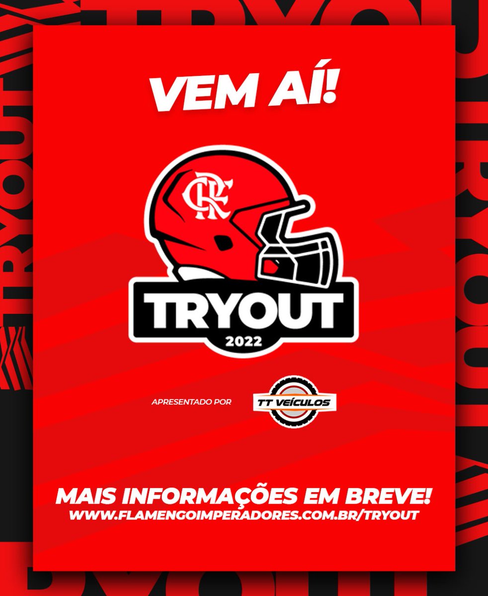 flamengofa's tweet photo. Um do eventos mais aguardados finalmente está chegando!

Vem aí nosso #Tryout2022 🔴⚫🏈

#EusouFlamengoImperadores
#TimeFlamengo https://t.co/NPPcWuzlWq
