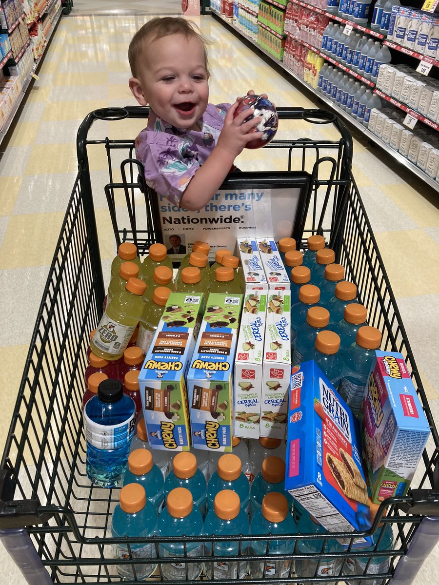 Picked up some snacks and drinks for the guys going to to <a href="/FCAteamcamp/">Team Football Camp</a> next week. Little man was excited to help. #GoHawks #build