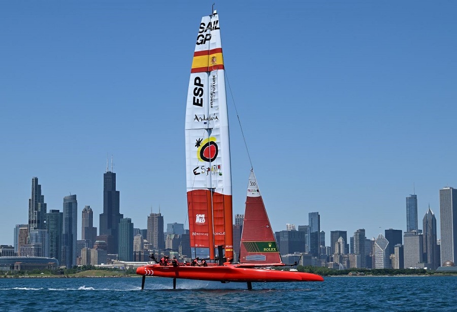 ⛵️ #vela #Sailing #SailGP El equipo español <a href="/SailGPESP/">Spain SailGP Team</a> busca dar un paso al frente en la ciudad del viento durante el T-Mobile United States Sail Grand Prix | Chicago at Navy Pier thornado.es/el-equipo-espa…