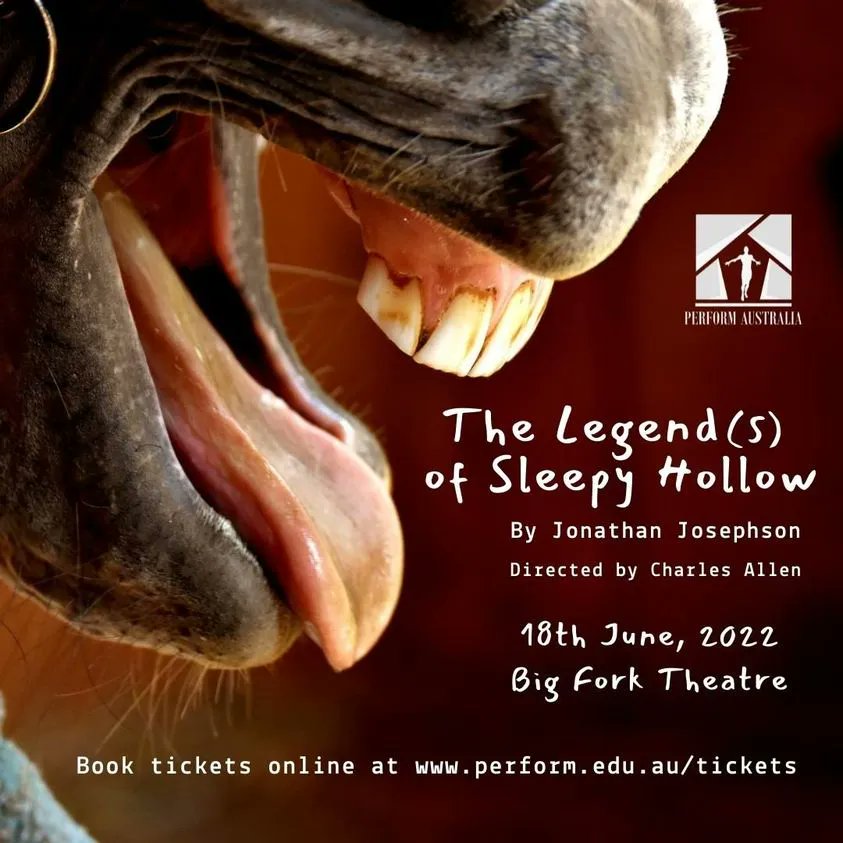 writeJJwrite's tweet image. Break a leg cast, crew, and entire company of @PerformAU's "The Legend(s) of Sleepy Hollow! Looking forward to hearing about the Australian debut of this play, which has a special place in my heart 🐎🖤🌙#GunpowderLives