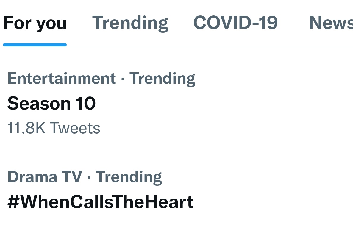 WCTH_CA's tweet photo. Nope. Not excited at all, said no #Heartie, Wow, just look at this #Hearties Season 10 Trending at 11.8K &amp; #WhenCallstheHeart 🤯🥰🎉🥂👏 Boom! It's great, no it's a wonderful feeling to be part of this community!! #AllinforSeason10 @brbird @hallmarkchannel @SCHeartHome #WCTH S10 https://t.co/gtRJJcKEUS