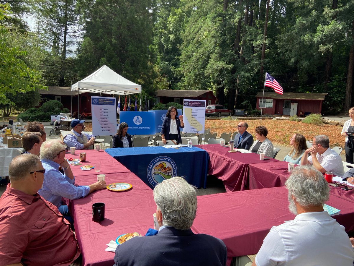 CAbcsh's tweet image. It takes a Village! 

At the Veterans VIllage Homekey site, Sec @LCastroRamirez joined @AsmMarkStone, @SCCounty Sup @RyanCoonerty, @CityofSantaCruz Mayor, @SenJohnLaird, Santa Cruz Housing Authority &amp;amp; others to see the impact of joint efforts to care for our unhoused neighbors.