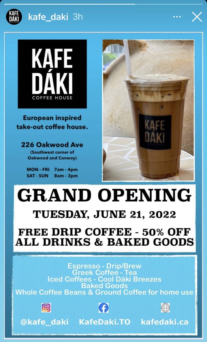 Great cafe opening on Tuesday in OakwooVillage!!