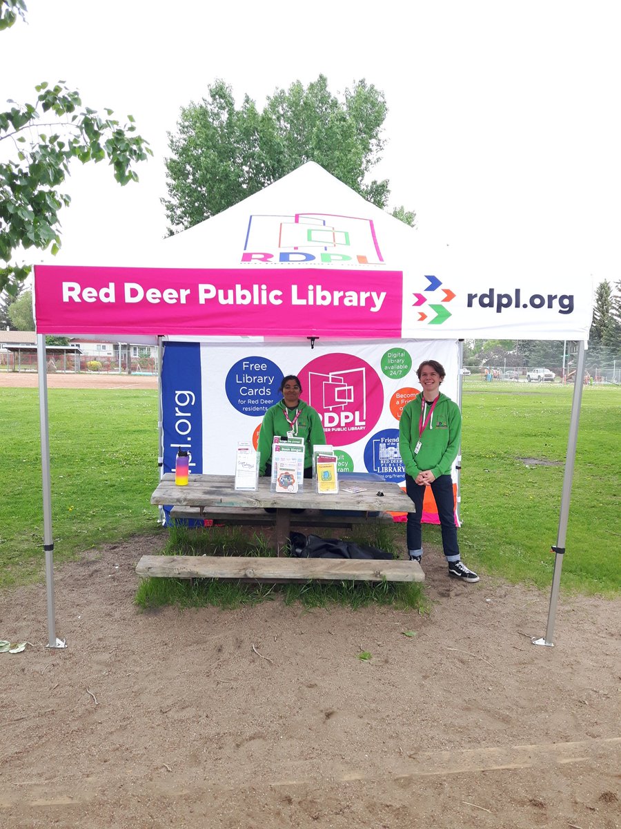 We'll be at the West Park Elementary school playground until 4pm today! Don't miss your opportunity to grab your Book Bingo sheet and start your summer reading challenge! #RDPL #RDPLBookBike #RedDeer #yqf