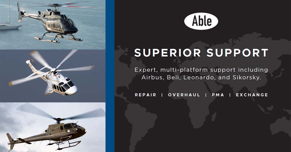 We'll be at the 2022 Rotortech in Brisbane, Queensland, Australia on June 21st - 23rd. Stop by Stand Number 1T1 and let's talk!

#ableaerospace #ableproud #RotorTech2022 <a href="/ROTORTECHEXPO/">ROTORTECH</a>