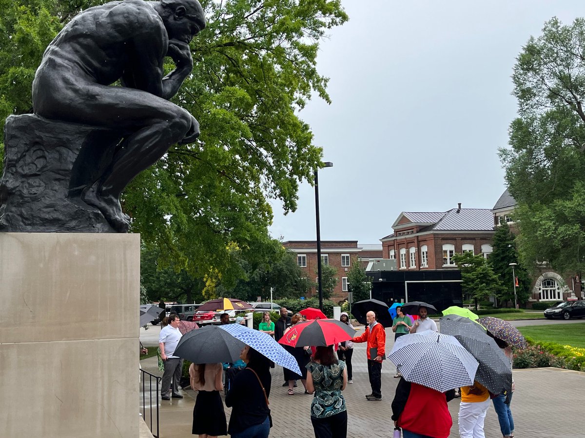 A little rain didn't dampen UofL historian Tom Owen's Historical Black UofL Walking Tour today, part of our week-long Juneteenth commemoration.
