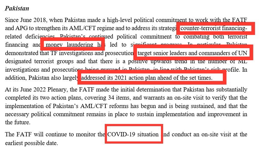 MalakAmirISF's tweet photo. Official statement of #FATF has made clear that PTI givt's monumental efforts made it possible to come out of the grey list!!! Please be generous and lets not get into this "credit taking race"
Pakistan is in white list! Its all that should matter!!! #ARYNewsUrdu #pastor #lockdo https://t.co/nPayV2DStE