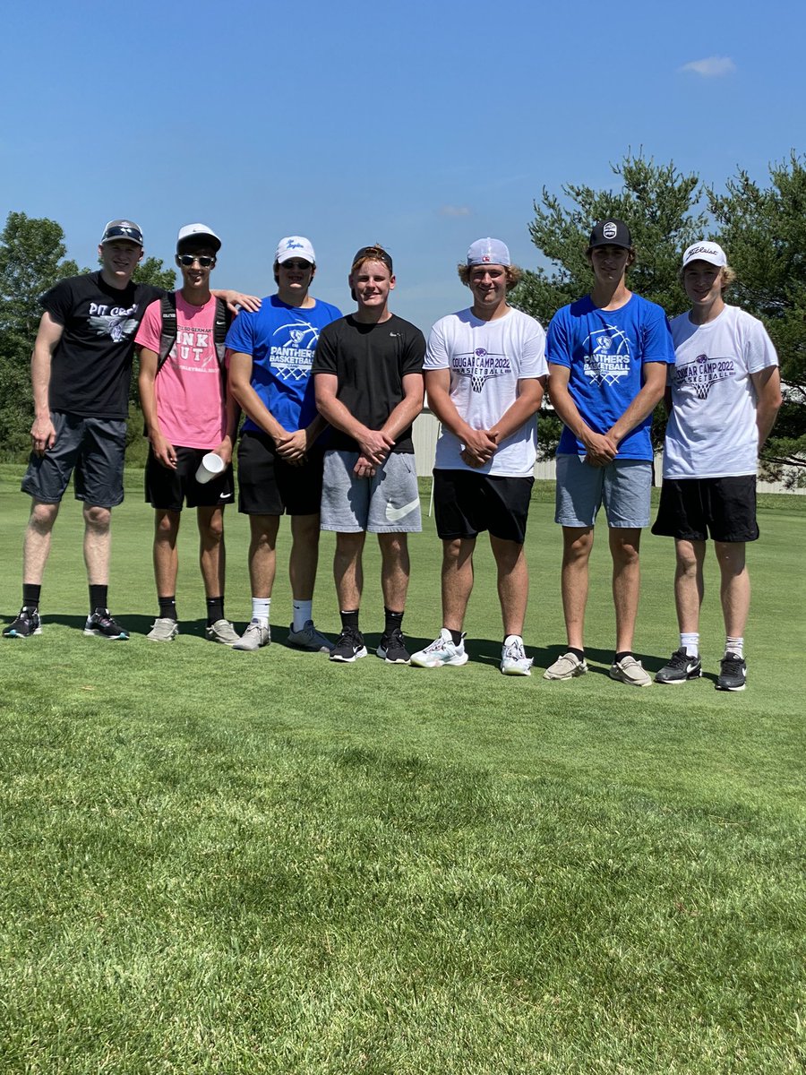 shu_jeremy's tweet photo. Post @centralcougsbb camp golf scramble was a huge success and the guys had a lot of fun. Great week for these guys and all of our young basketball camp attendees!  #traditionnevergraduates. Proud of these guys. #proudcoach https://t.co/CcShEuQ0bf