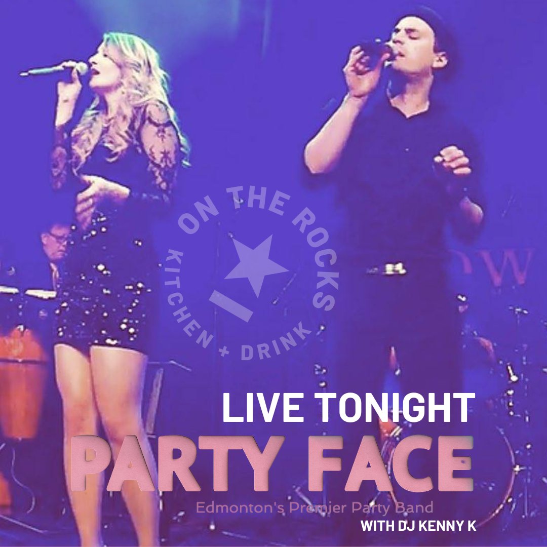 OnTheRocksYEG's tweet photo. PARTY YOUR FACE OFF WITH PARTY FACE TONIGHT AT OTR!!

These guys put on an awesome show you don't want to miss! DJ Kenny K kicks things off at 8pm! See you tonight!
.
.
.
#letsgo #party #friday #partyface #youcoming #letsgo https://t.co/FtzglcsSWM