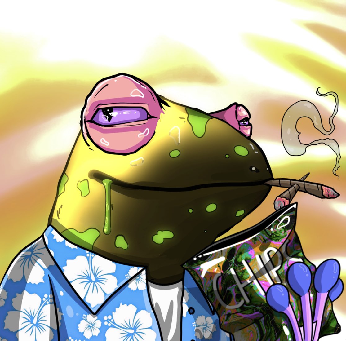 THE1AM's tweet photo. @communi3_io @TheStonedFrogs The Stoned frogs are taking over the Solana Winter War 
@TheStonedFrogs https://t.co/oaUYp2Cqot