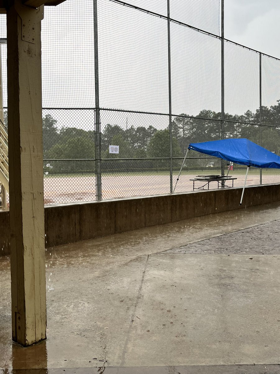Gotta love the rain during a tournament 😂!! #softball #tournament #raindelay