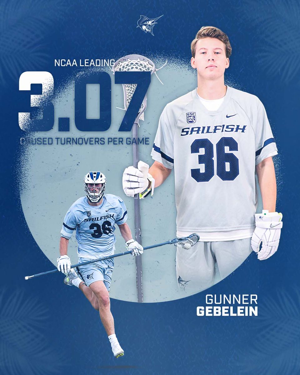 PBA Sailfish (@pbasailfish) on Twitter photo Shoutout to Gunner Gebelein from <a href="/SailfishMLax/">PBA Men's Lacrosse</a> for leading the country in caused turnovers this season!! #FEARtheFISH 🐟🥍 Shoutout to Gunner Gebelein from <a href="/SailfishMLax/">PBA Men's Lacrosse</a> for leading the country in caused turnovers this season!! #FEARtheFISH 🐟🥍