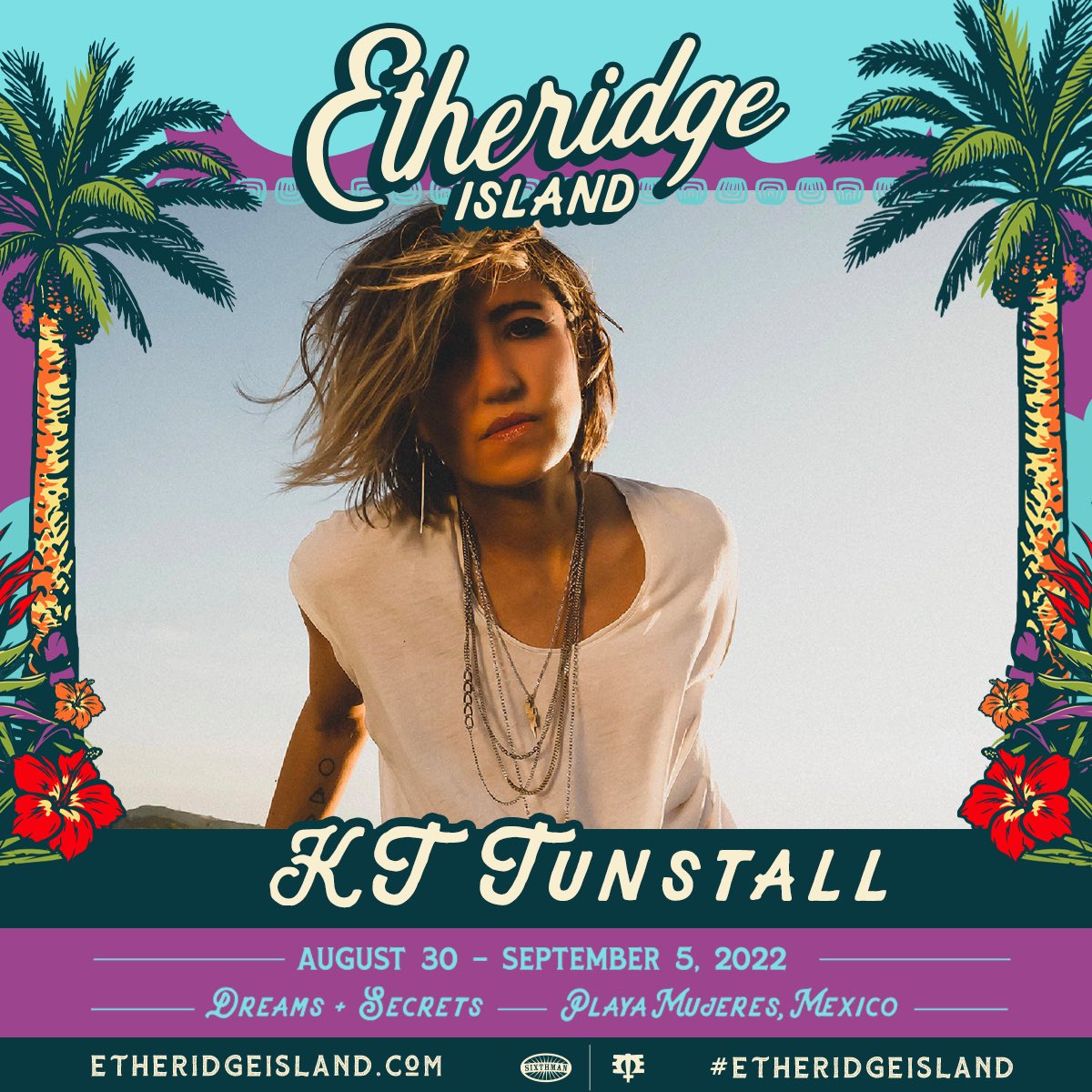 KTTunstall's tweet photo. Thrilled to be heading to @EtheridgeIsland from August 30th to September 5th, 2022! 
 
Visit https://t.co/X6Vbxa19Jz now to learn more.  
I’ll see you there! 🏝

@metheridge https://t.co/AWtdsGbOdM