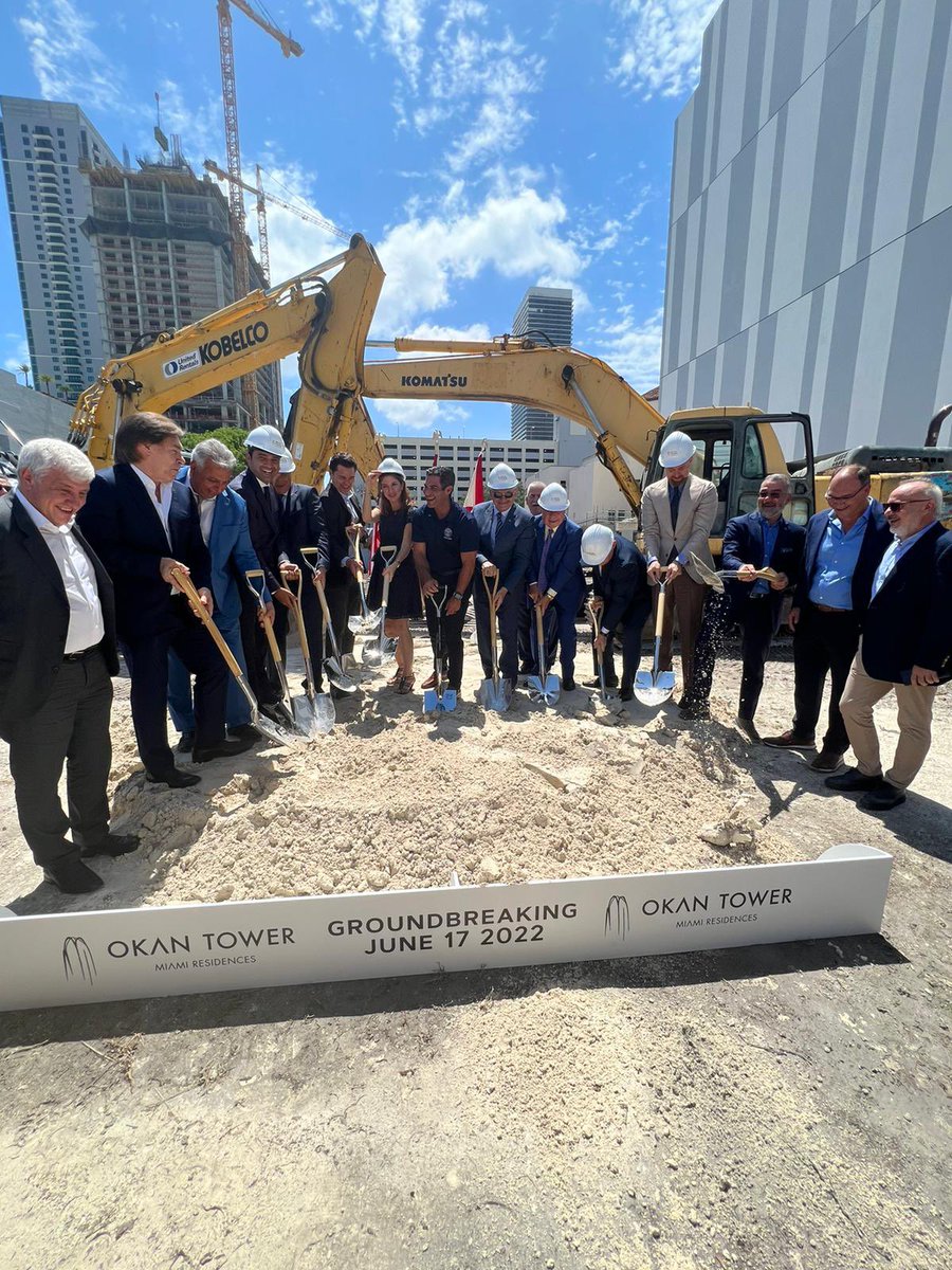 Proud to be breaking ground today on Okan Towers—continuing the transformation of Downtown Miami and adding a new hallmark to our beautiful skyline