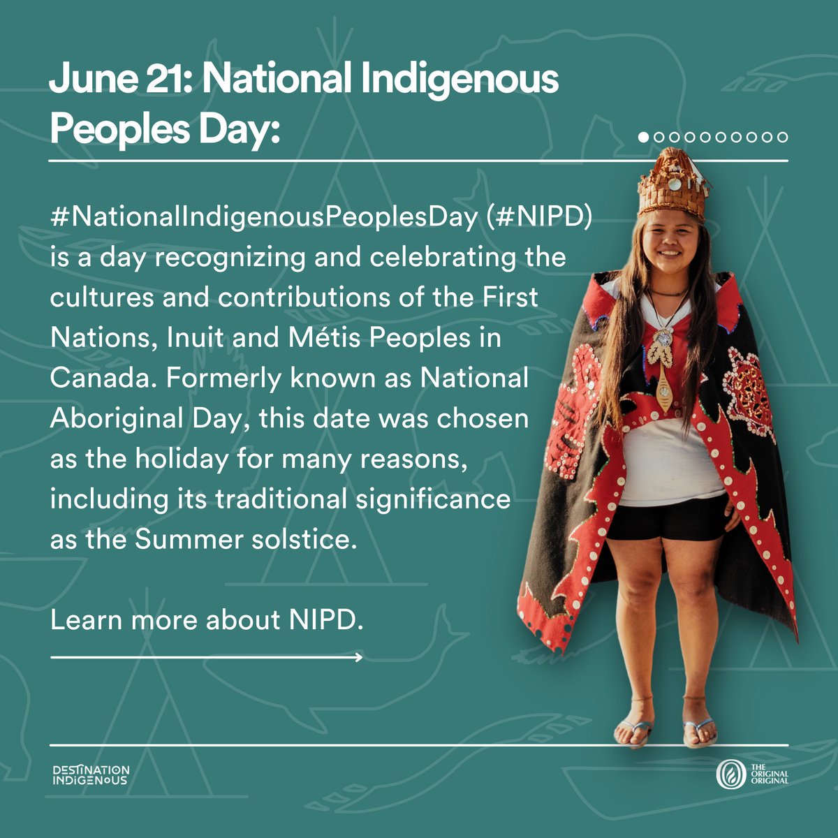 ITAC_Corporate's tweet photo. To commemorate the upcoming #NationalIndigenousPeoplesDay, there will be celebrations across Canada showcasing the unique heritage of First Nations, Inuit and Metis Peoples. Check out our infographic to learn more!

#DestinationIndigenous #TheOriginalOriginal #NIPD2022 #NIPD https://t.co/BoYgvqfIGk