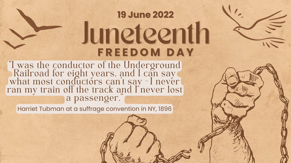❤️🤍💙

You can learn more about Juneteenth and America’s quest for freedom:
 
state.gov/in-commemorati…

harriet-tubman.org