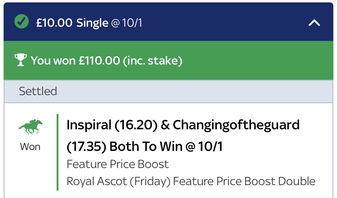 robbuxton88's tweet photo. Boooost @SkyBet @racingblogger #RoyalAscot 🐎🎩 https://t.co/UnZGSEEcWm