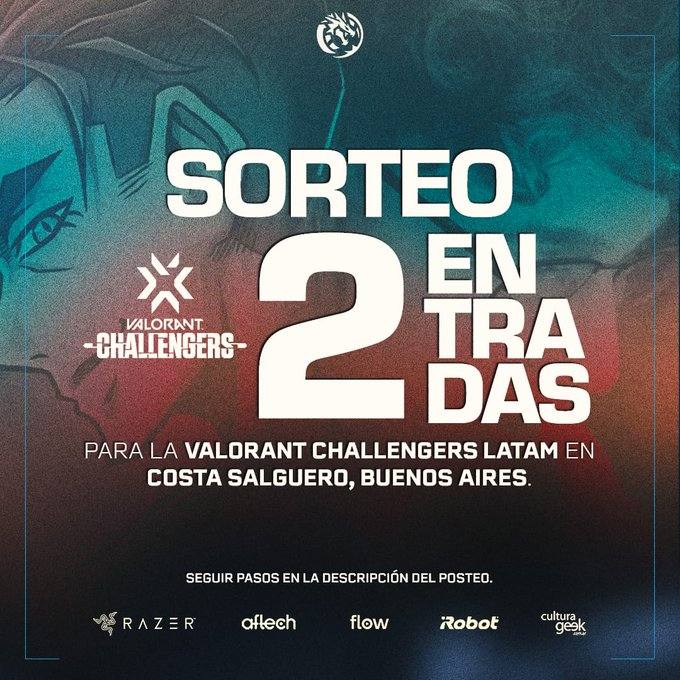 tacolillalzh's tweet photo. Gente voy a sortear 2 entradas para los Playoffs de la #VCTLatam en Argentina

REQUISITOS:

➡️ Dar follow a 
@tacolillalzh 

y 
@LeviatanGG

➡️  RT a esta publicación

➡️ Comentar aquí abajo con quien te gustaría asistir!

El sorteo se realizará el domingo 19, 18hrs Argentina 💥 https://t.co/KmRqNQVH55