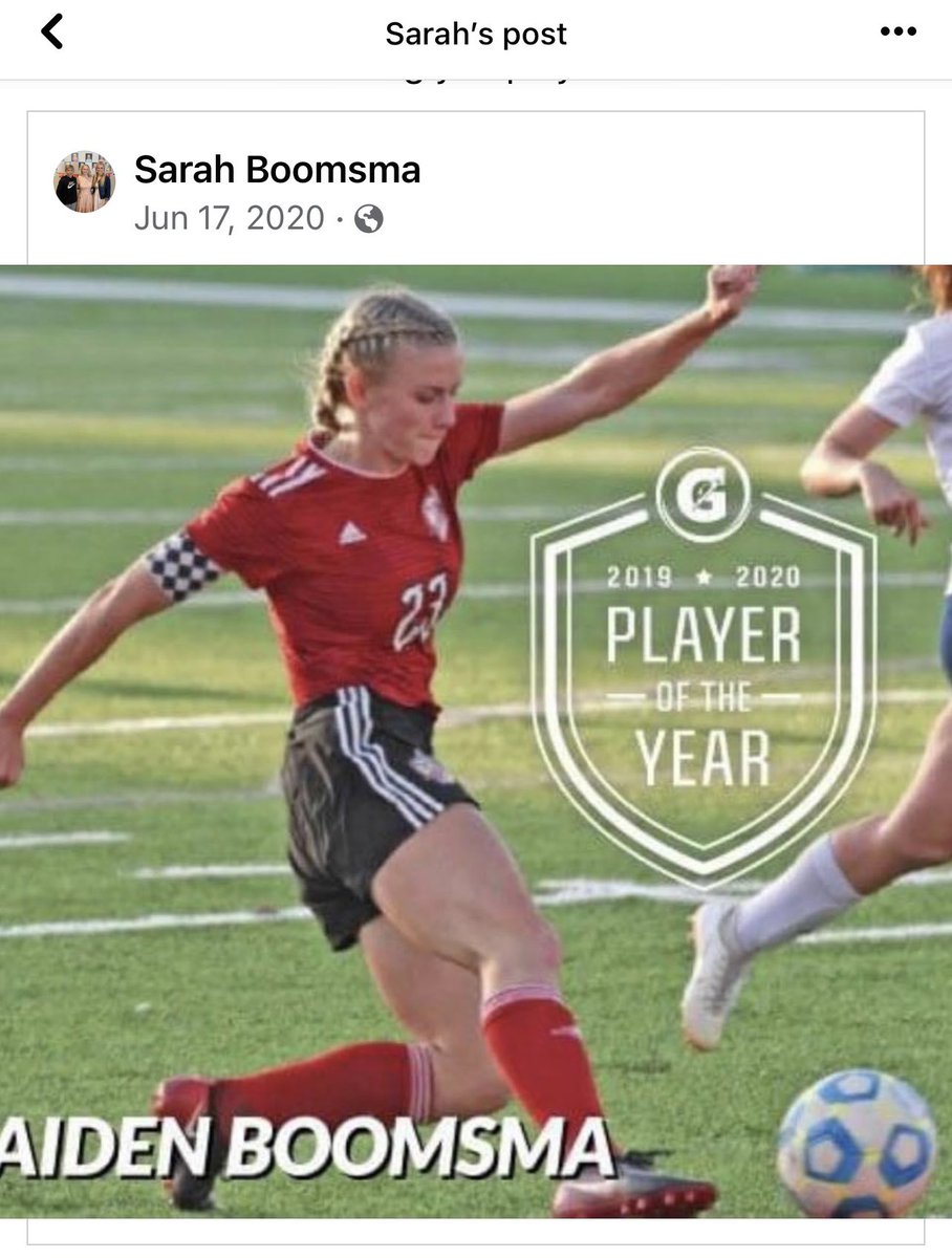BoomsmaSarah's tweet photo. I love when memories pop up. I miss watching Jaiden play soccer.#Boom23 https://t.co/BqpCsRQO71