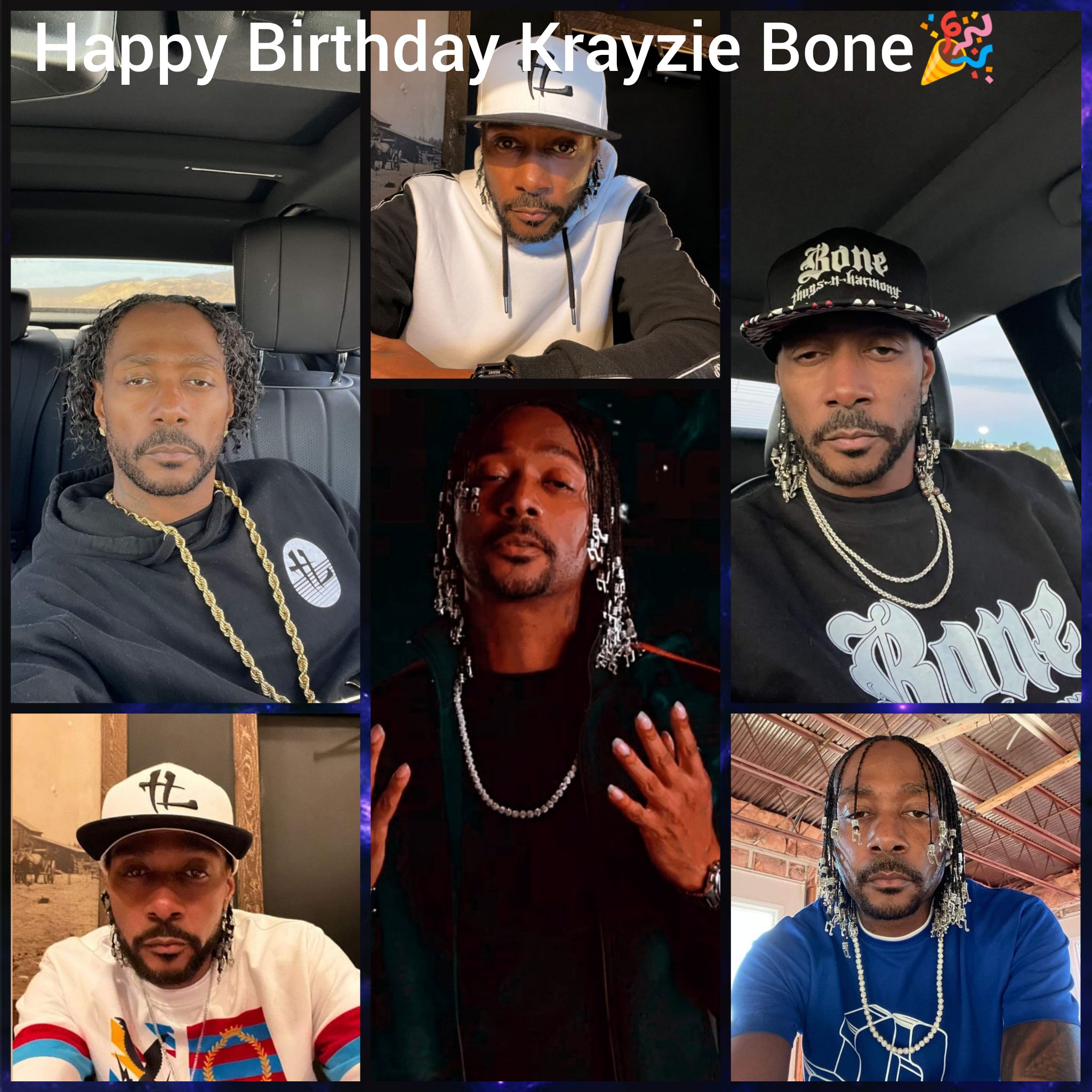 Happy Birthday to my FAVORITE rapper and a True LEGEND KRAYZIE BONE      