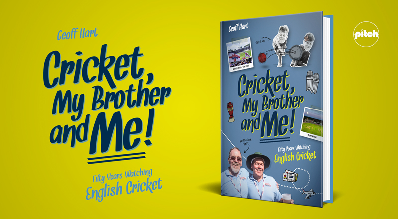 My book. 'Cricket, My Brother and Me', was published on 6 June 2022 by Pitch Publishing. It is written uniquely from a fan's perspective.
"Geoff’s passion for cricket shines through, along 
with his ‘barmy’ sense of humour." - Paul Burnham, co-founder of the Barmy Army