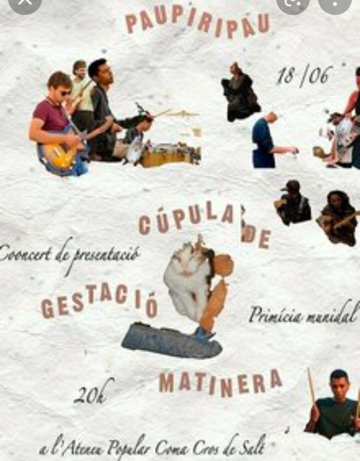CompanyStas's tweet photo. 6hV
~#AntoniaFont, #MiquelSerra,.
al poliesportiu Inca
~@Sexenni1 a La Pobla d Segur

7hV Tramma al Destaca't: @AndreaPacha_ #LaKlauBand #OxigenBand i #Akoblats

8hV
~S.Boi @FestCrisalide: #Adala, @socunbohemio,.
~@MartaShanti1
a Andorra
~@Paupiripau
a Salt

10hN #Gem a Antella https://t.co/G2mSYjeN4B