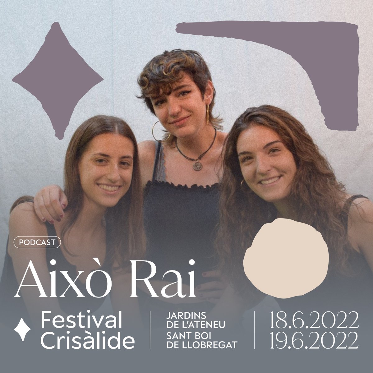 FestCrisalide's tweet photo. 🦋 PODCAST 🦋

Per primera vegada tindrem un podcast en directe al festival i no podia ser un altre que @aixorai_! A més, les companyes de @GentDeCarrer de @RadioSantBoi faran la cobertura del festival durant tota la jornada.

🎟️ https://t.co/T98I5K5mJJ https://t.co/XSHBVTNFHZ