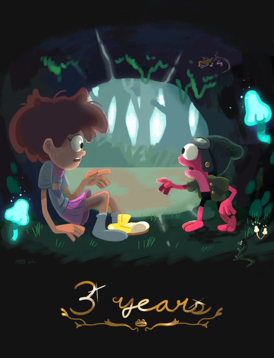 On this day, 3 years ago...a little frog found a monster in the woods. Happy anniversary #amphibia!