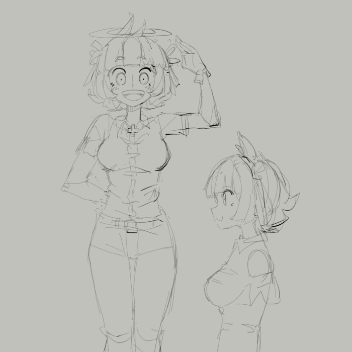 雰囲気掴むための試し描き 