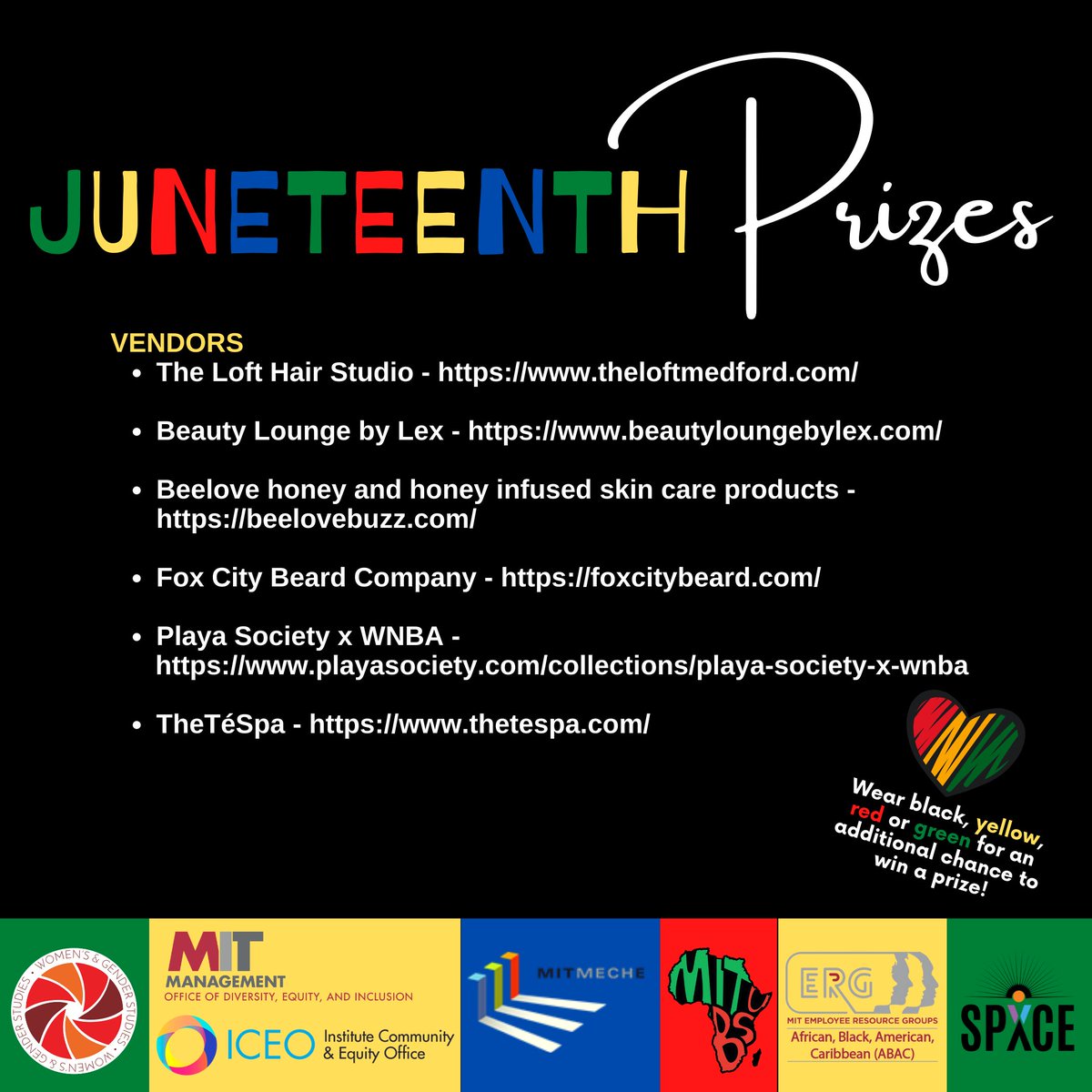 Sunday June 19 from 3 - 5pm in the BSU #Juneteenth Celebration! Open to all MIT community members. mitsha.re/Achn50JyxPg #mitevents