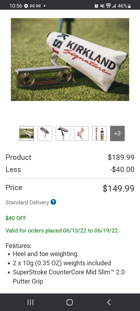 Should I buy this putter ? Let me know your thoughts. 

#golf #putting #kirklandgolf #milledputter