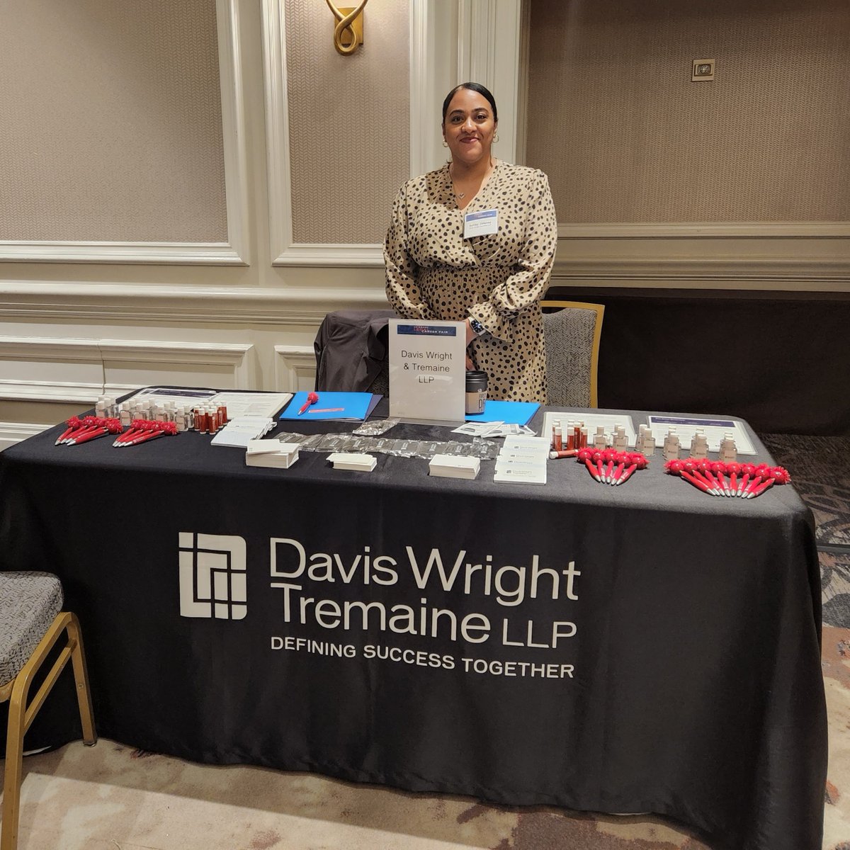 test Twitter Media - Our open career fair is winding down - stop by and meet with representatives from @DWTLaw, @BoardVetAppeals, @lathamwatkins, and @SkaddenArps before interviews begin this afternoon. #VLCF22 https://t.co/XP3ohXNLgC