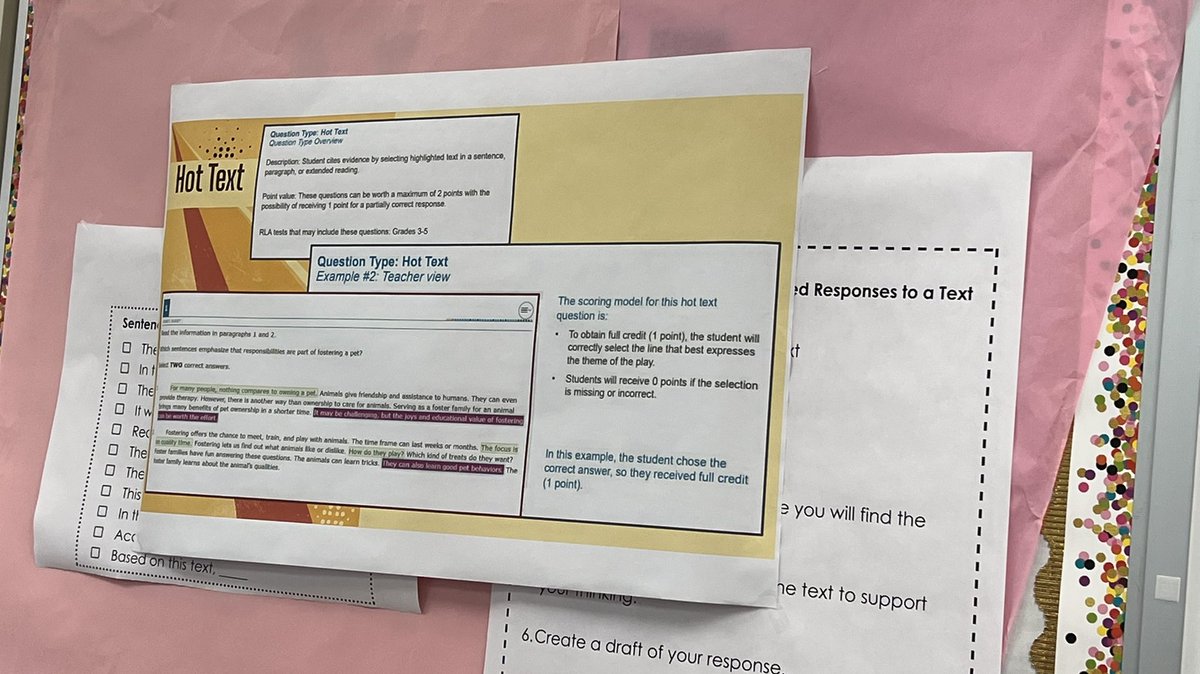 Nici42's tweet photo. Gallery walk to learn about the new STAAR item types. @pisdesela #pisdslc2022 #partialcredit #crosscurricular https://t.co/liO8HEOsce