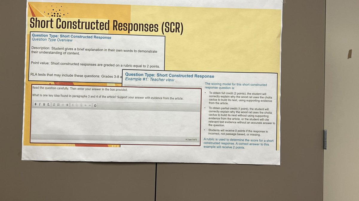 Nici42's tweet photo. Gallery walk to learn about the new STAAR item types. @pisdesela #pisdslc2022 #partialcredit #crosscurricular https://t.co/liO8HEOsce