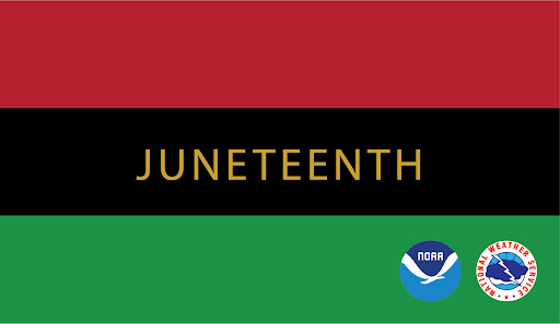 NWS's tweet photo. Please join NWS as we recognize the Juneteenth holiday as a reminder to support and promote freedom, equality, respect, and justice for all. #Juneteenth #NWS https://t.co/v3TZFOa6G4