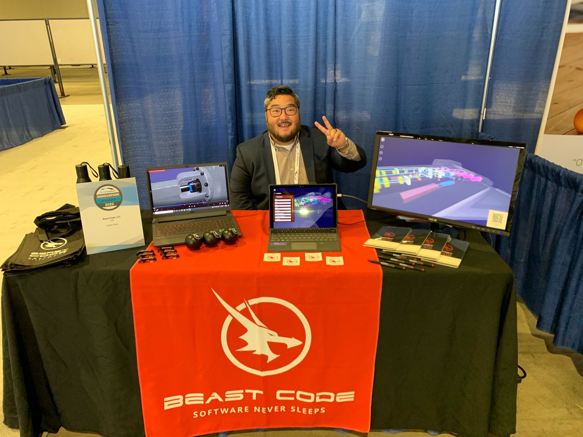 BeastCodeLLC's tweet image. 🏆Award Winning🏆

Beast Code was awarded one of the 2022 TechConnect National Innovation Awards for our Digital Twin technology!

Shoutout to Sam, Matt &amp;amp; Jacob for representing Beast Code in DC!

#beastcode #digitaltwin #techconnectworld #innovation #sttr