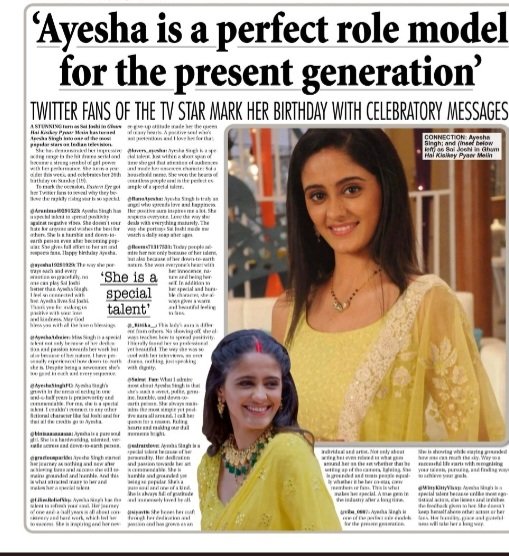 Sandhya56486386's tweet photo. Congratulations girls 💐🎉🎉🎉
Ayesha and Ayeshians are rock superb
@_Rittika__ , @Arunima49291523 , #Vibs_0987 , @AyeshaSinghFC , @LiliesReliefShy , @bintaaaaaaaaaa ,@siyavt6
#AyeshaSinghBdayMonth
#AyeshaSingh
#AmbikaSingh
#GhumHaiKisikeyPyaarMeiin https://t.co/8VtxjfveXX