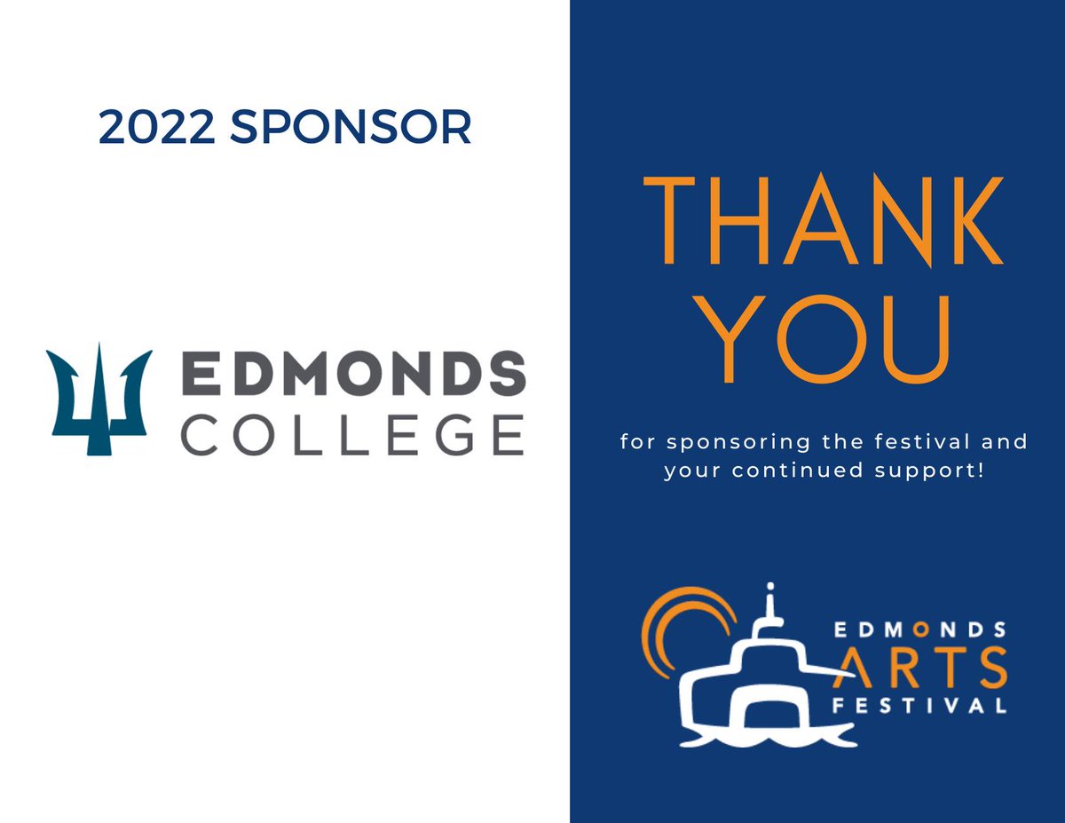 edmondsartsfest's tweet photo. Please join us in thanking our sponsors! The Edmonds Arts Festival would not succeed without their generosity and continued support.
@EdmondsCollege #edmondscollege #eaf2022 #edmondsartsfestival #edmondswa https://t.co/WdWfseu0ww