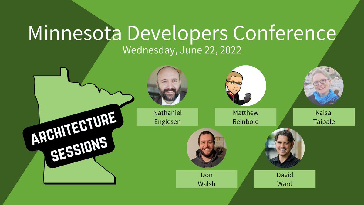 mndevcon's tweet photo. Next week's conference is just days away, are you ready to register? Come to learn more about software architecture, and check out our lineup of speakers as well as their sessions here: https://t.co/0I3RfMM8dY
#softwarearchitecture #softwaredevelopers #MNDevConf https://t.co/LqPEZo1lR4
