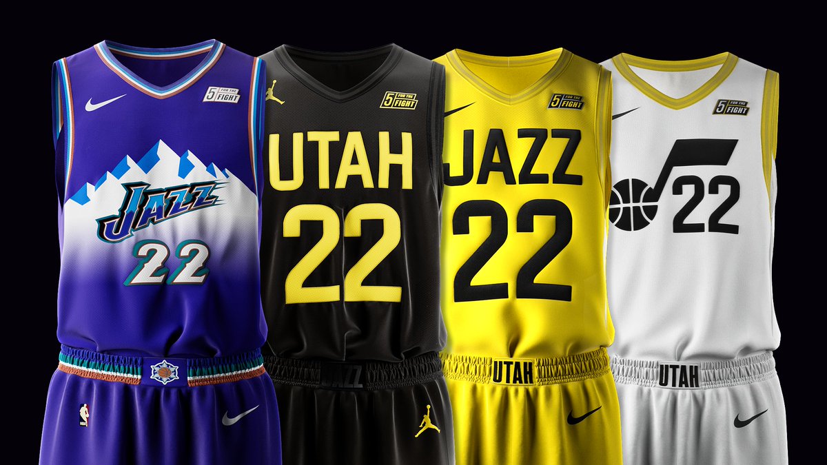 andyblarsen's tweet image. These are, officially, the Jazz's four jerseys next season: