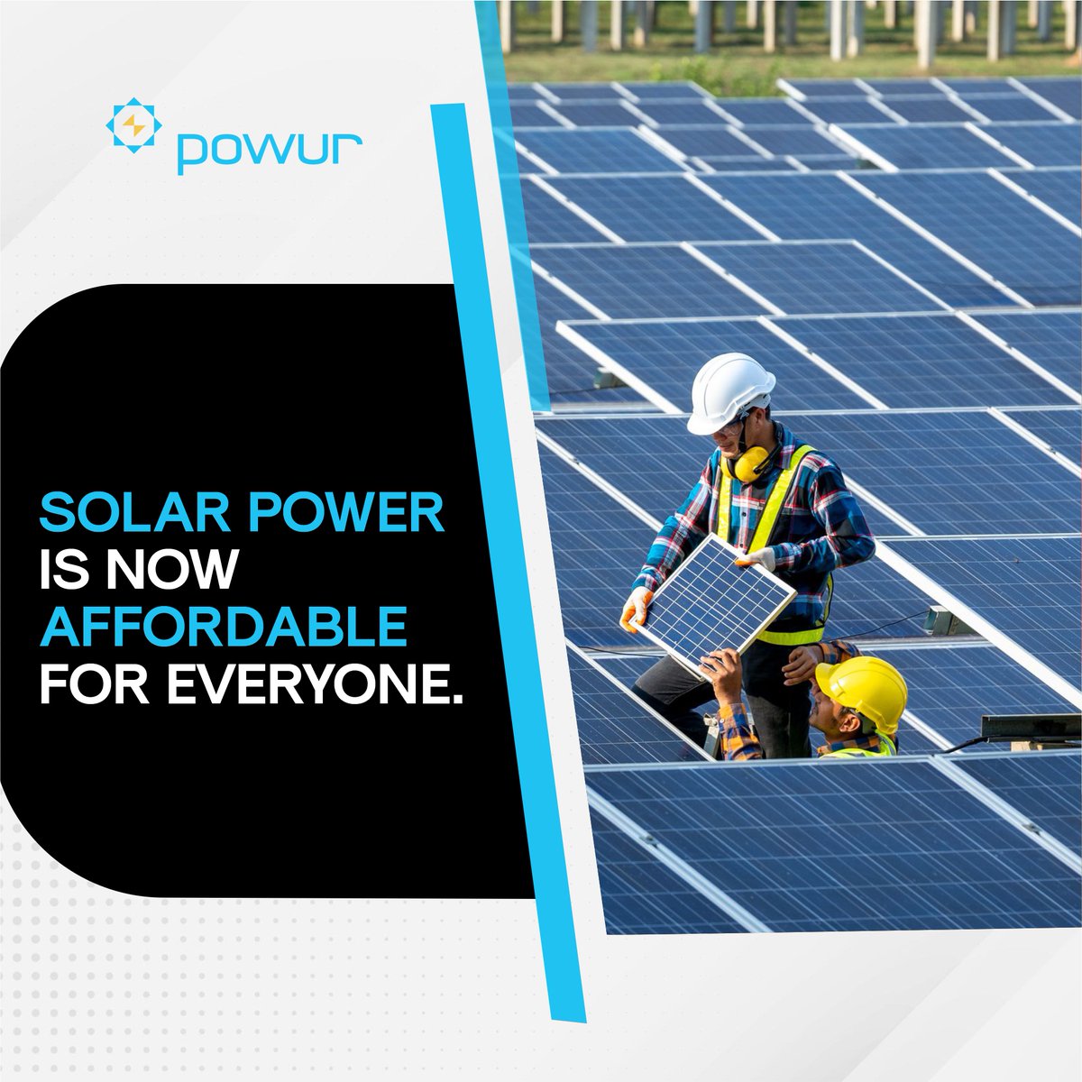 Solar panel installation costs are way down. The cost of solar panel installation is less than $3 a watt; a whopping 65% decrease from $8.50 per watt 10 years ago.
--
🌐 powur.com/leeran.peretz/…
.
#powur #solarenergy #solar #solarpower #solarpanels #renewableenergy #energy