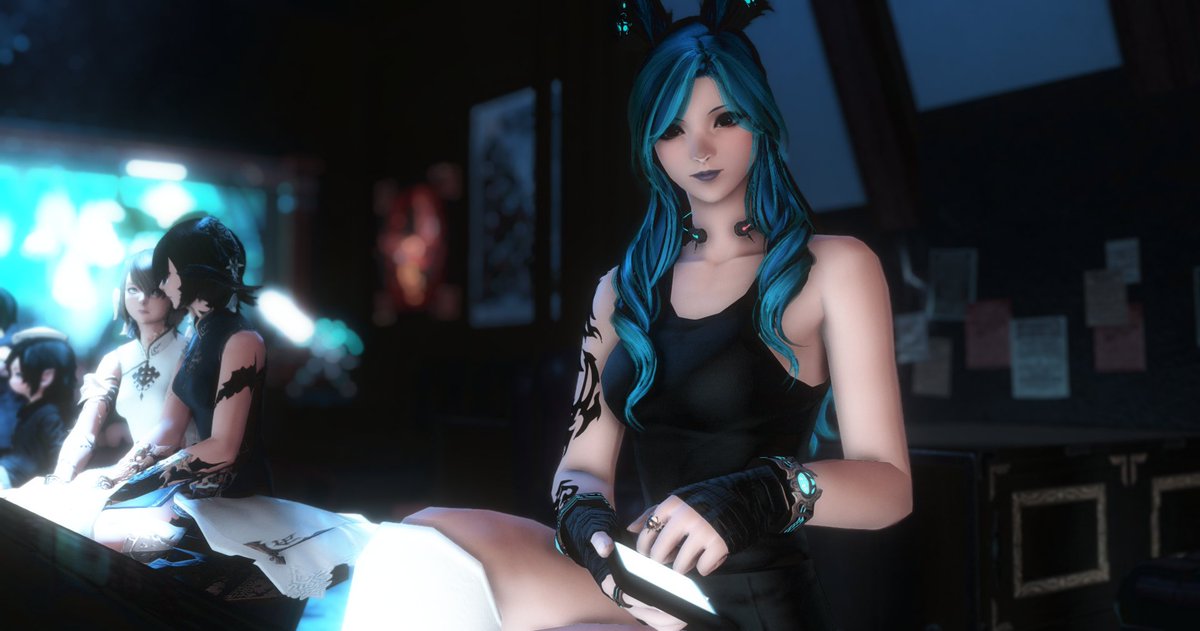Cyberpunk Night at ARC-4 D1-A
Mist Ward 14 Plot 13
Courtesy of <a href="/Fadie_Kaliber/">Fadie Kaliber</a> 

arcadiacyberpunkbar.carrd.co

#FFXIV #cyberpunk #GPOSERS