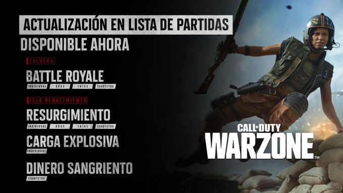 Clanmtks's tweet photo. #Warzone 

Lista de partidas semanal:

Resurgimiento 💀⏱
Carga explosiva 🚚💥
Dinero Sangriento 🩸💵

#Activision #Microsoft
#MTKS 💪🔥😷
#PS4 #PS5 #Xbox #PC https://t.co/CHvl8xheeT