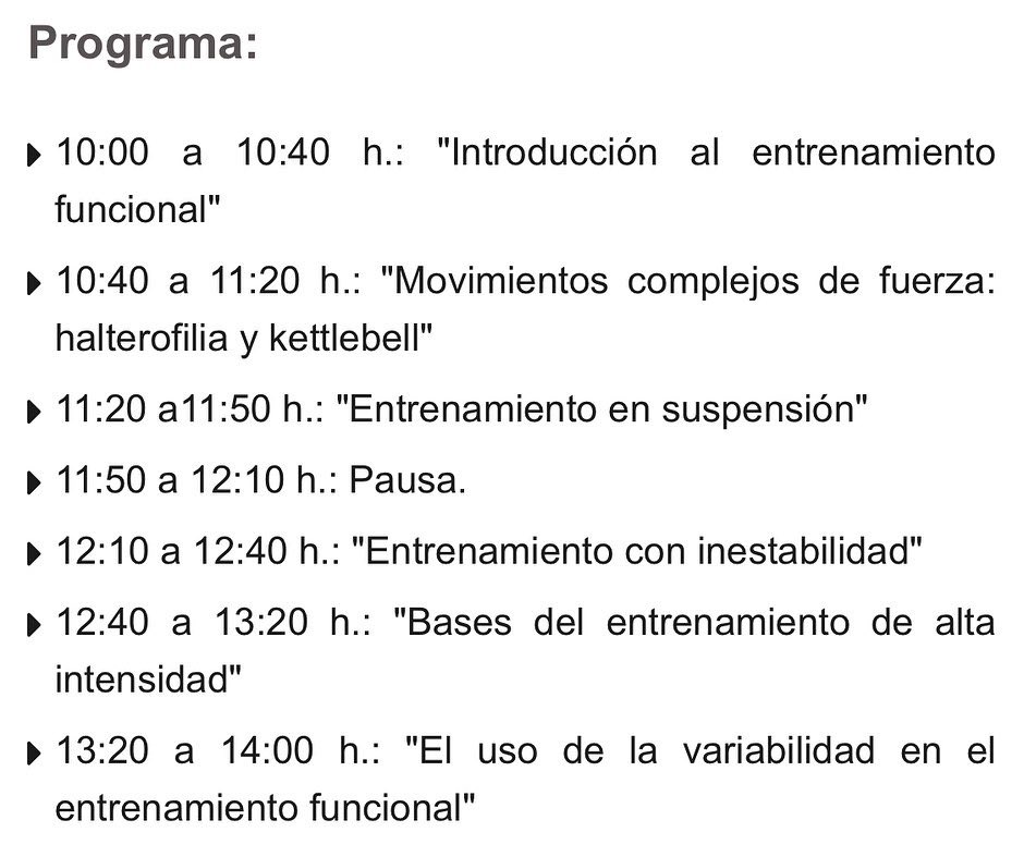 Pablo Asencio (@asenwilliams8) on Twitter photo Esta mañana he disfrutado junto cn <a href="/r_sabido/">laureano sabido R</a> en las jornadas: Bases y metodología del entrenamiento funcional.
Seguimos reforzando la importancia del contexto y especificidad en el diseño d tareas d entrenamiento..
“No por llevar más ingredientes está más buena la paella” 🥘🏋🏻 Esta mañana he disfrutado junto cn <a href="/r_sabido/">laureano sabido R</a> en las jornadas: Bases y metodología del entrenamiento funcional.
Seguimos reforzando la importancia del contexto y especificidad en el diseño d tareas d entrenamiento..
“No por llevar más ingredientes está más buena la paella” 🥘🏋🏻