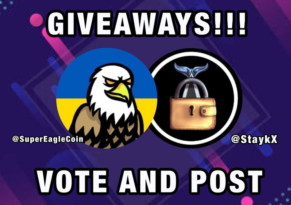 📢GIVEAWAYS!!!

#xTREMEFAM, please support this amazing project <a href="/SuperEagleCoin/">SuperEagleCoin 🦅</a> 

🦅Follow <a href="/SuperEagleCoin/">SuperEagleCoin 🦅</a> and <a href="/xTREME_XRPL/">xTREME_TommyonXRP</a>
🦅LIKE AND RT
🦅TAG your FRIENDS
🦅POST YOUR VOTE on REPLY section

Set your trustline
5 winners | 250 SEC coins
24H

@xtreme_asia @TomMartinFrank1