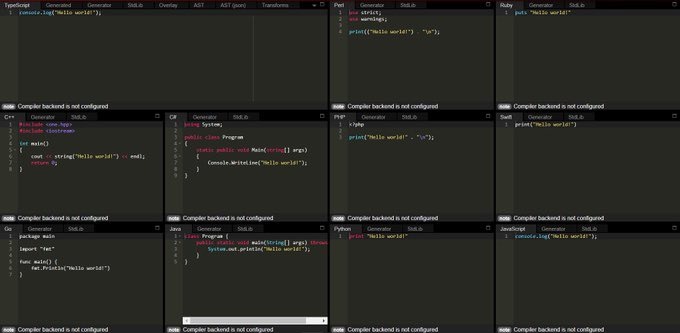 Prathkum's tweet photo. 9. onelang

A useful tool where you can convert code from one programming language into another.

🔗 https://t.co/oGIuMcLiP1 https://t.co/rbWrmCZbuh
