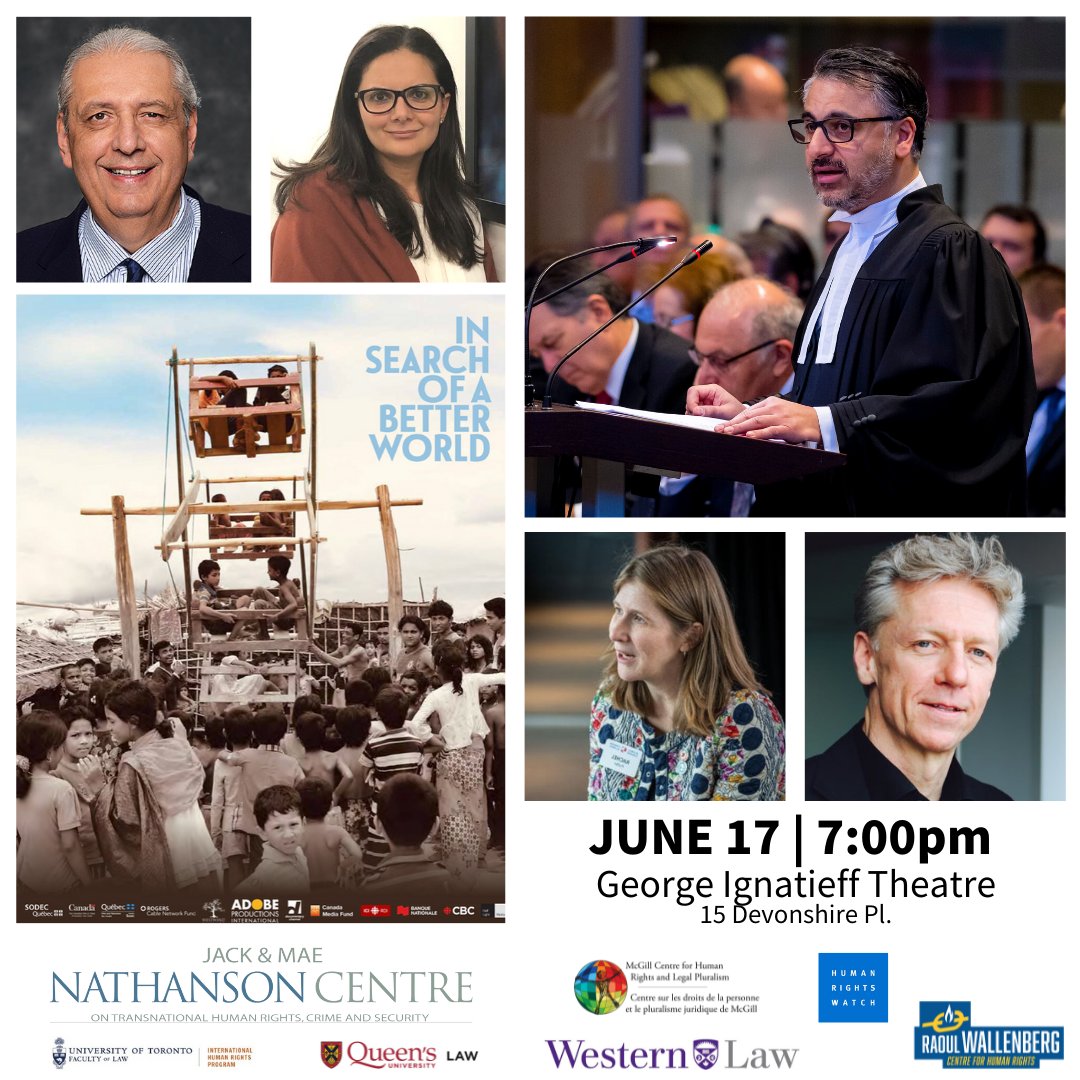 McGillCHRLP's tweet photo. Tonight's screening of the documentary "In Search of a Better World" is sold out! But don’t miss the livestream of the panel featuring an incredible group of thinkers on June 17th at 8:25pm EDT. Watch it here: https://t.co/NwupvjQGVp
@MasseyCollege 
@WestWindPics https://t.co/N3hr0HFXSy