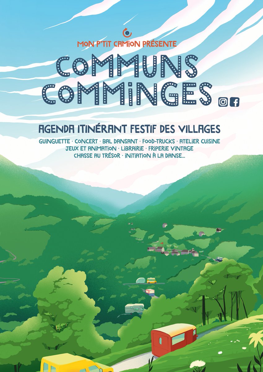 Monptitcamion (@monptitcamion1) on Twitter photo ☀️Cet été, c'est guinguette🥰dans les Pyrénées⛰!
🧡Mon P'tit Camion investit les places des villages🏡du <a href="/PaysComminges/">Comminges Pyrénées</a>, en <a href="/HauteGaronne/">Haute-Garonne</a>, pour lancer un projet ambitieux : Communs Comminges.
🎯 Obj. : développer le lien social & l'activité économique locale
👉Dates à suivre ! ☀️Cet été, c'est guinguette🥰dans les Pyrénées⛰!
🧡Mon P'tit Camion investit les places des villages🏡du <a href="/PaysComminges/">Comminges Pyrénées</a>, en <a href="/HauteGaronne/">Haute-Garonne</a>, pour lancer un projet ambitieux : Communs Comminges.
🎯 Obj. : développer le lien social & l'activité économique locale
👉Dates à suivre !
